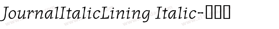 JournalItalicLining Italic字体转换